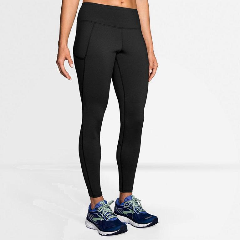 Brooks Threshold Running Leggings Dame Outlet - Grå - Norge (JWY532479)